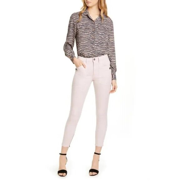 NWT Joie light pink slim fit crop leg skinny jeans, 25 - Picture 9 of 15